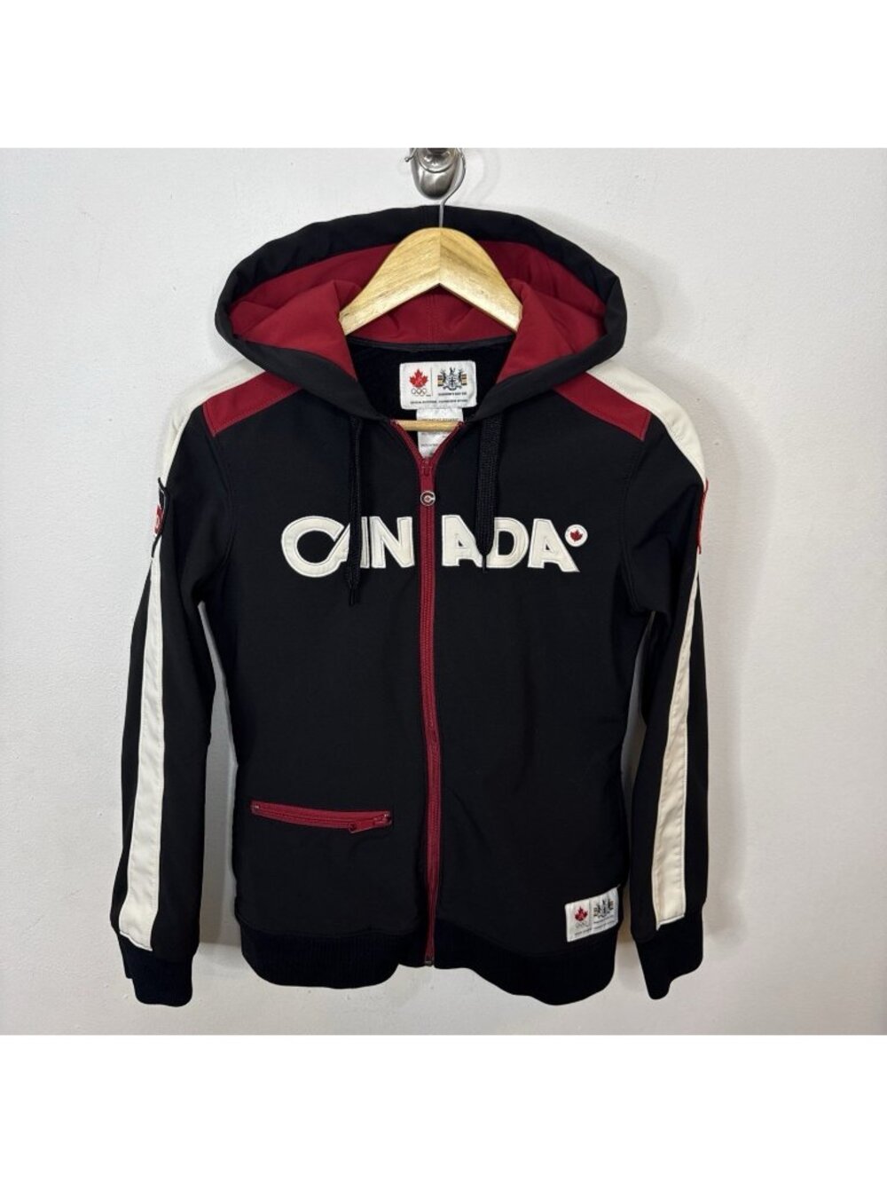 Canada Olympic Jacket Hudson’s Bay Women’s S Full Zip Black 2010 Podium